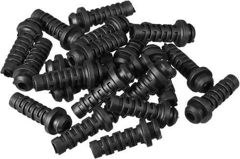 uxcell 20pcs 4mm Inner Dia PVC Strain Relief Cord Boot Protector for Power Tool Hose, Black