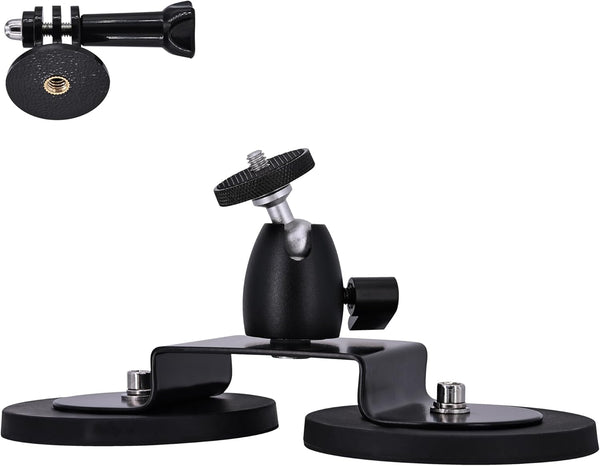 iSaddle Magnetic Camera Mount with 1/4"-20 Male Thread Tripod Adapter - Dual Base