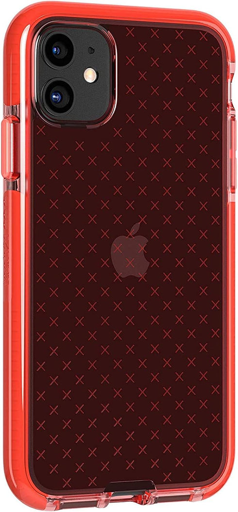 tech21 Evo Check Phone Case for Apple iPhone 11, 12 ft. Drop Protection, Coral