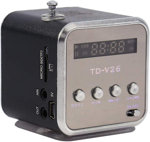 Eboxer Portable Mini Speaker Music Player FM Radio Stereo Speaker Support TF Card and U Disk, Brief Design, Perfect