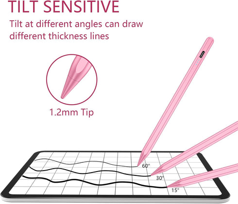 Stylus Pen for iPad 2018-2022 with Palm Rejection & Tilt, Apple Pencil for iPad 10th/9th/8th/7th/6th Generation