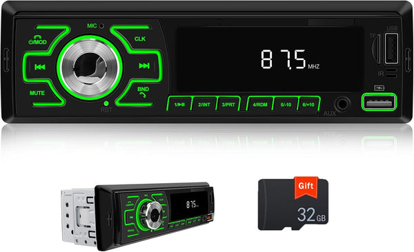 AMprime Single Din Car Radio Stereo Digital Bluetooth MP3 Player Music Stereo Car