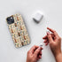 Generic 14,Anti-Scratch Compatible with iPhone Glossy Case Cover,Embroidery Book Flowers Bookshelf