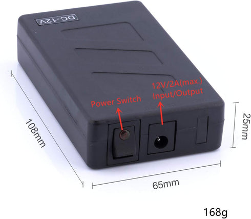 ABENIC 12V 2A (24W) 4000mAh Pack DC12400 DC Rechargeable Protable Lithium ion Battery for Telescope Breast Pump Signal