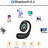 Open Ear Bluetooth 5.3 Headphones, Black Single Wireless Earbuds with Earhooks, Noise-Cancellation Stereo Sound, 36