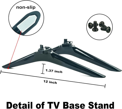 ZdalaMit 58" 4K 58R6E3 TV Stand Legs Tabletop TV Mount Holder TV Base Applicable for Hisense UHD Smart TV (Black Color)
