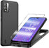 for Nokia C210 Case with Tempered Glass Screen Protector, Slim Full-Body Silicone Bumpers Anti-Scratch Shockproof