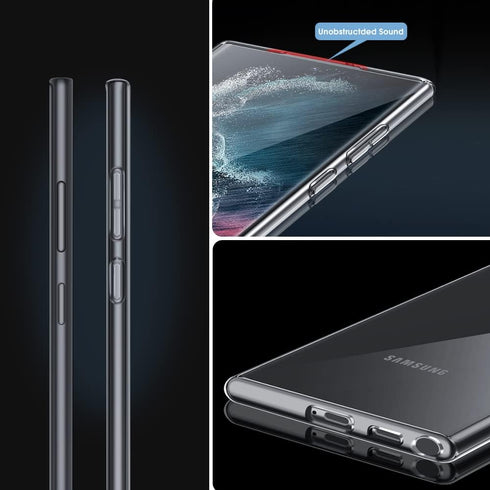 X-level Clear Ultra-Thin Samsung Galaxy S22 Ultra Case, Soft TPU Slim Fit Anti-Slip Grip Phone Cover for Galaxy S22