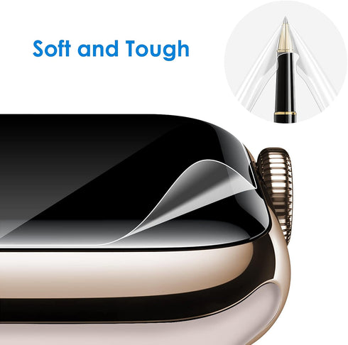 JETech Screen Protector for Apple Watch SE (2022/2020) / Series 6 5 4 - TPU HD Clear Full Coverage, 3-Pack