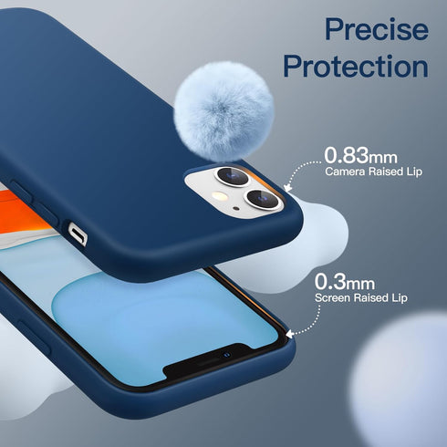 JETech Silicone Case for iPhone 11 (2019) 6.1-Inch, Shockproof Cover with Microfiber Lining in Blue Cobalt