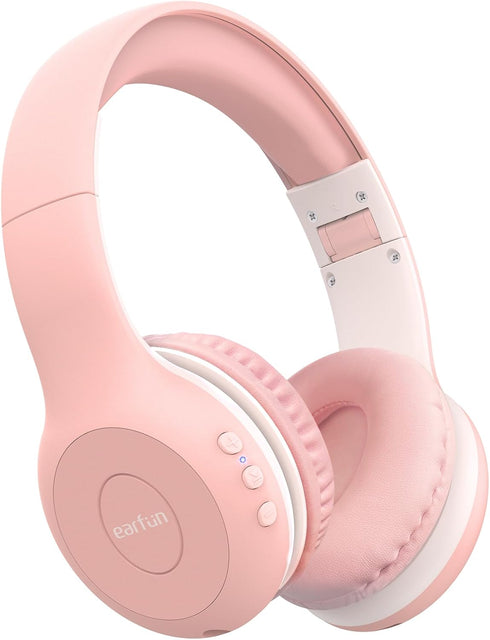 EarFun Kids Bluetooth Headphones, K2 Kids Headphones with Volume Limited, 40H Playtime, Foldable Over-Ear Headphones