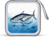FodPand Bluefin Tuna Thunnus CD Case with Zipper 40 Capacity DVD Case Holder