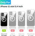 Meifigno Clear Magnetic Case for iPhone 12 Mini, Military Grade Protection, Compatible with MagSafe, Crystal Clear