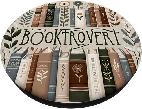 Book Lover Reading Flower Floral Cute Reader Booktrovert PopSockets Standard PopGrip