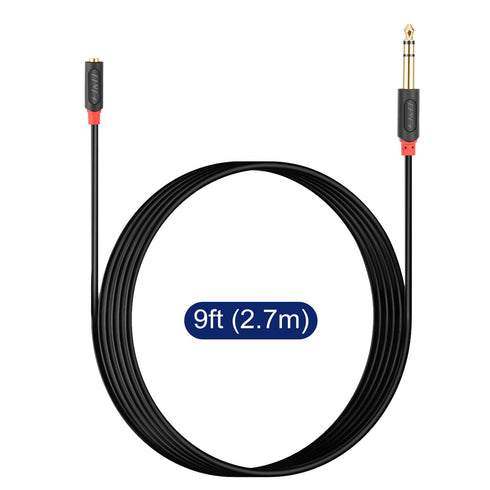 J&D 3.5mm to 1/4 Headphone Adapter Cable, Gold Plated Audiowave Series for Mixer Guitar Amplifier