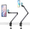 Phone Holder for Desk with Strong Magnetic Design, Tablet Stand Holder with Long Arm, 360° Freely Adjustable Rotation