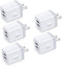 USB Wall Charger, 5Pack 2.1A Quick Dual Port Plug Charger for iPhone 15 14 13 12 11 Pro Max, Samsung Galaxy S24