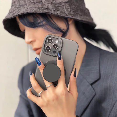 FENNIDICE Clear Crystal Natural Sea Shell Mother of Pearl Transparent Magnetic Phone Grip Compatible