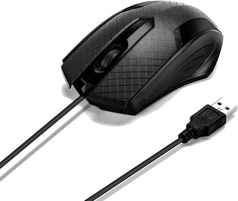 MCSaite Wired Mini Keyboard and Mouse Combo - USB 60% Keyboard with Keyboard Cover for Windows, PC, Laptop