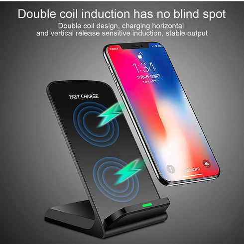 UrbanX Wireless Charger Stand, Qi-Certified for Motorola Moto Maxx, 10W Fast-Charging (No AC Adapter)