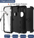 iPhone X/Xs Case with Belt Clip Holster, 2X Screen Protector, Military Grade Shockproof Heavy Duty Rugged Cover (Black)