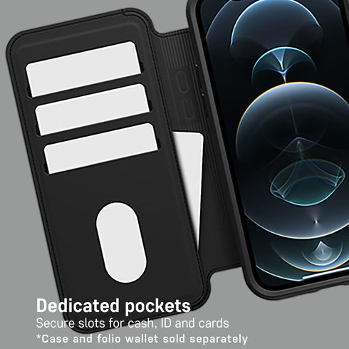 OtterBox Detachable Folio Wallet for MagSafe - SHADOW (Black) for iPhone 12, 12 Pro, 13, & 13 Pro (Case Sold Separately)