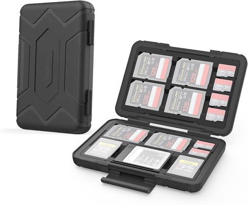 SmallRig SD Card Holder Case, 15 Slots, Water-Resistant for SD, Micro SD, CFexpress Type A/B, XQD Cards - 3192