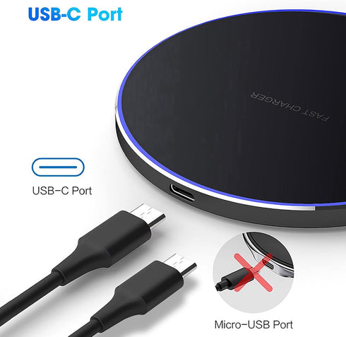 20W Max Fast Wireless Charging Pad Compatible with iPhone 11, 12, 13, 14 15 Pro/Pro Max, Samsung Galaxy/Note