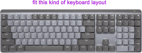 Silicone keyboard Skin Compatible for Logitech MX Mechanical Wireless Full Size Keyboard (Not for Logitech MX Mechanical Mini Keyboard/Logitech MX Keys Advanced Keyboard/Logitech Craft Keyboard) Clear