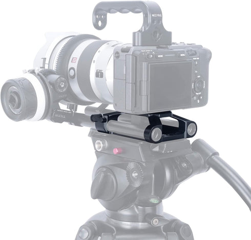 NICEYRIG Light-Weight Baseplate with 15mm Rod Rail Clamp for DSLR Mirrorless Camera Camcorder Follow Focus