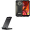 BoxWave Wireless QuickCharge Stand for Doogee S96 Pro, 10W, No Cord; Charge Your Phone with Ease! Jet Black