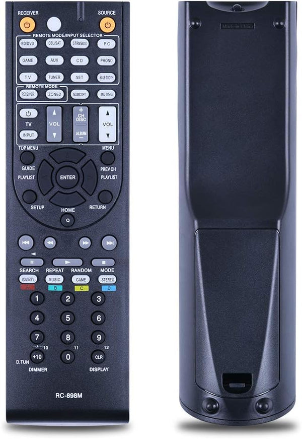 The New RC-898M ONKYO AV Receiver Remote Controller, Replaces RC898M, Suitable for TX-NR747, TX-NR545, TX-NR646