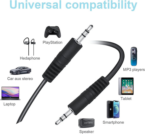 GUY-TECH 3.5mm ONB13AV002 Cassette AV Out to AUX in Cable Audio/Video Cable Cord Compatible for ONN Portable