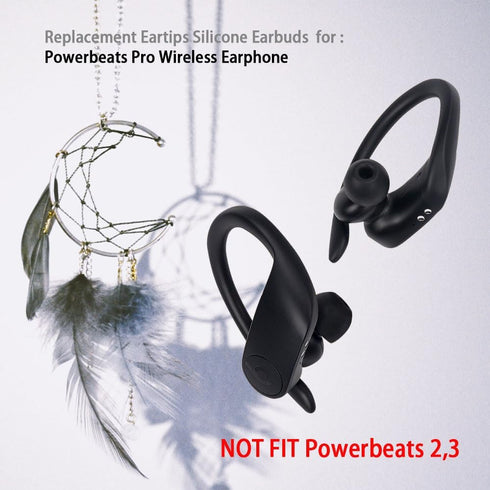 Soft Silicone Replacement Eartips Set for Powerbeats Pro Wireless Earphones - Compatible Earbuds Tips