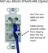 Legrand On-Q Cable Access Wall Plate, Recessed, Hides Low Voltage Cables, White