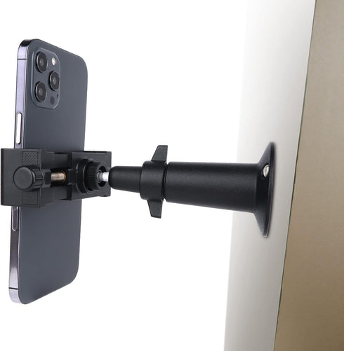 iTODOS Wall Mount Phone Holder Bracket with 360° Adjustable Mount for iPhone/Nexus/LG Smart Phones and GPS, Compatible