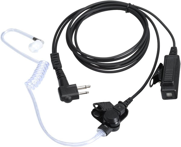 Earpieces for Motorola Walkie Talkies, 2 Pin Acoustic Tube Headset with Mic for CP200 GP2000 XU1100