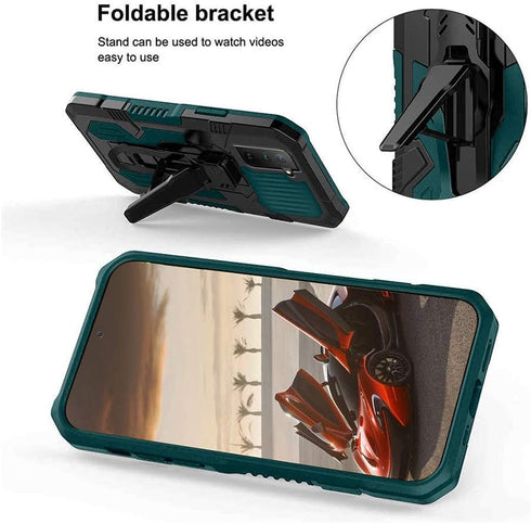 Compatible Samsung A52 Case, Military Grade Heavy Duty Protection, Anti-Drop 15ft Tested Cover with Kickstand and 2