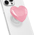 Svanove Heart Adhesive Phone Grip Holder, Cute Collapsible Glass Stick Phone Grip Stand