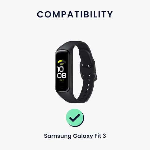 kwmobile Docking Station - Charging Charger Cable with Stand for Samsung Galaxy Fit 3 / Huawei Watch Fit 3 - Black