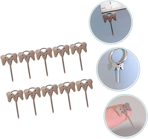 HyKab 10pcs Silverx5p Eject Ejecting Opener Removers Card Remover Chip Ejectors Design Steel for Needles Tablet Needle