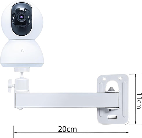 1/4" 360 (7.87" 1/4" Foldable Projector Wall Mount | White Heavy-Duty | Screw | Rotatable | Universal for Mini