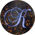 K Blue Paw Print Monogram Initial Letter PopSockets Grip and Stand for Phones and Tablets, Animal Dog Cat Pet