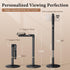 WISFISSH 10"-25" Desk,720Rotatable+180flip Height/Angle Adjustable Phone Holder, Retractable Tall Phone Stand for Phone