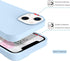 Telaso iPhone 13 Case, Baby Blue Liquid Silicone Soft Gel, Slim Fit, Shockproof, Microfiber Lining, 6.1 inch.