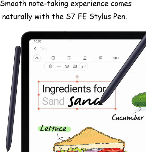 2 Pack Galaxy Tab S7 FE S Pen, Samsung Galaxy Tab S7 FE Stylus Pen Replacement, Black