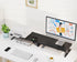 Dual Monitor Stand Riser, Large Wood Monitor Riser for 2 Monitors with Storage, Sturdy Wood & Steel Desktop Organizer