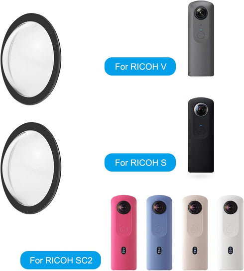 PULUZ Lens Guard PC Protective Lens Cover Case for Ricoh Theta SC2 / S/V Spherical Cameras Accessories Case Sticky Lens Protector