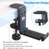 6amLifestyle Foldable Headphone Holder Hook Hanger Stand Under Desk - Metal Headset Wall Mount with Cable Organizer for