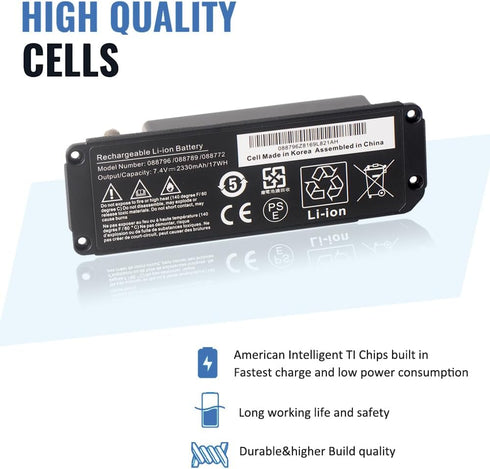 Replacement Speaker Battery for Bose Soundlink Mini II/2, 7.4V 2330mAh/17Wh